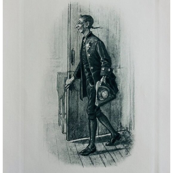 1902 Ichabod Crane Photogravure Abbey Legend Of Sleepy Hollow DWP8D - Picture 1 of 3